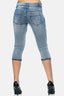 Elara women's 3/4 jeans slim high waist capri trousers