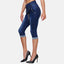 Elara women's 3/4 jeans slim high waist capri trousers