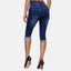 Elara women's 3/4 jeans slim high waist capri trousers