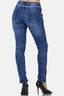 Elara women's baggy jeans boyfriend button placket